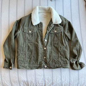 Pacsun Sherpa Green Jacket